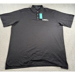 Greyson Omaha Polo Shirt Mens 2XL Black Golf Performance Sports Casual NWT